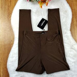 PrettyLittleThing Brown High Waist Leggings